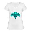 Playera Dama: Algodón Peinado Cuello V Miniatura