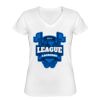 Playera Dama: Algodón Peinado Cuello V Miniatura