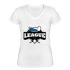 Playera Dama: Algodón Peinado Cuello V Miniatura