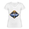 Playera Dama: Algodón Peinado Cuello V Miniatura