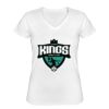 Playera Dama: Algodón Peinado Cuello V Miniatura