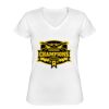 Playera Dama: Algodón Peinado Cuello V Miniatura