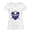 Playera Dama: Algodón Peinado Cuello V Miniatura