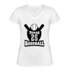 Playera Dama: Algodón Peinado Cuello V Miniatura
