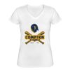 Playera Dama: Algodón Peinado Cuello V Miniatura