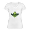 Playera Dama: Algodón Peinado Cuello V Miniatura