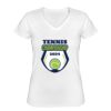 Playera Dama: Algodón Peinado Cuello V Miniatura