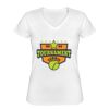 Playera Dama: Algodón Peinado Cuello V Miniatura
