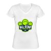 Playera Dama: Algodón Peinado Cuello V Miniatura