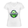 Playera Dama: Algodón Peinado Cuello V Miniatura