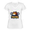 Playera Dama: Algodón Peinado Cuello V Miniatura