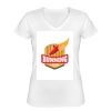 Playera Dama: Algodón Peinado Cuello V Miniatura