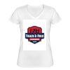 Playera Dama: Algodón Peinado Cuello V Miniatura