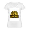 Playera Dama: Algodón Peinado Cuello V Miniatura