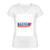 Playera Dama: Algodón Peinado Cuello V Miniatura