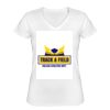 Playera Dama: Algodón Peinado Cuello V Miniatura