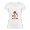 Playera Dama: Algodón Peinado Cuello V Miniatura