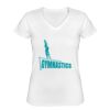 Playera Dama: Algodón Peinado Cuello V Miniatura