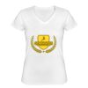 Playera Dama: Algodón Peinado Cuello V Miniatura