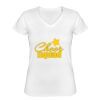 Playera Dama: Algodón Peinado Cuello V Miniatura