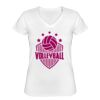 Playera Dama: Algodón Peinado Cuello V Miniatura