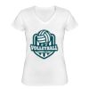 Playera Dama: Algodón Peinado Cuello V Miniatura