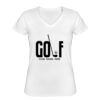 Playera Dama: Algodón Peinado Cuello V Miniatura