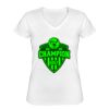 Playera Dama: Algodón Peinado Cuello V Miniatura