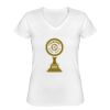 Playera Dama: Algodón Peinado Cuello V Miniatura