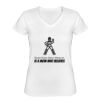 Playera Dama: Algodón Peinado Cuello V Miniatura