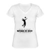 Playera Dama: Algodón Peinado Cuello V Miniatura