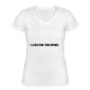 Playera Dama: Algodón Peinado Cuello V Miniatura