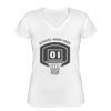 Playera Dama: Algodón Peinado Cuello V Miniatura