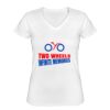 Playera Dama: Algodón Peinado Cuello V Miniatura