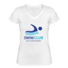 Playera Dama: Algodón Peinado Cuello V Miniatura