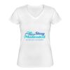 Playera Dama: Algodón Peinado Cuello V Miniatura