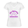 Playera Dama: Algodón Peinado Cuello V Miniatura