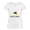 Playera Dama: Algodón Peinado Cuello V Miniatura