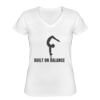 Playera Dama: Algodón Peinado Cuello V Miniatura