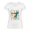 Playera Dama: Algodón Peinado Cuello V Miniatura
